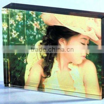 selling crystal glass photo picture frame for photo printing(R-1121)