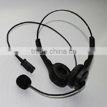 binaural USB/RJ11/DC plug headset headphone with microphone/volume control/mute function