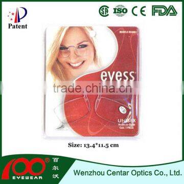 Patent High Nose Bridge Clic reading glasses with square blister packing;Pocket reader;Meet CE,FDA and ISO9001:2008