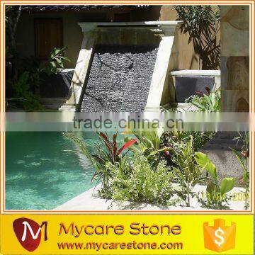 competitive dark grey basalt stone tile for interior decor