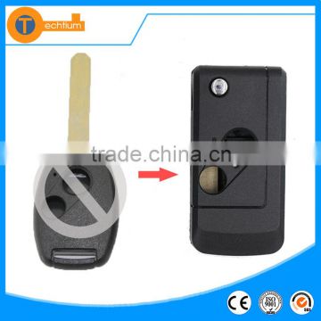 Small size 2 button modified folding flip key case blank logo and blade for honda city