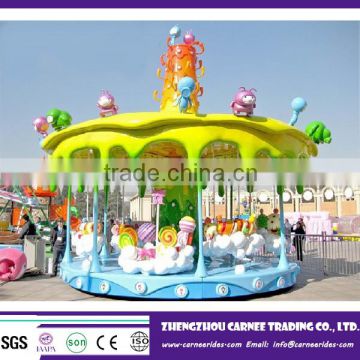 Kid Cartoon merry go round cotton candy , lovely children's merry go round