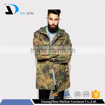 Daijun oem high quality hot sale woodland winter polyester fashion hiking military men jackets