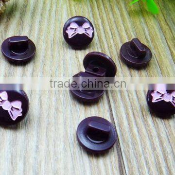 22L laser engraved butterfly pattern button with shank