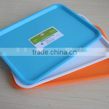 Plastic Rectangular Serving Tray For BBQ Or School Party Or Restaurant