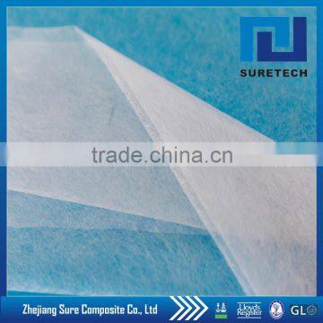 Spread chopped strands fiberglass tissue