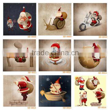 New arrival Cartoon Santa Claus Christmas paintings for kids