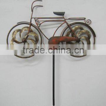 wholesale decorative metal garden bicycle stake windmill