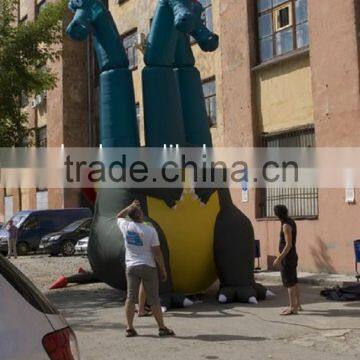 Giant Inflatable Dragon with Tree Heads for Advertising Decoration