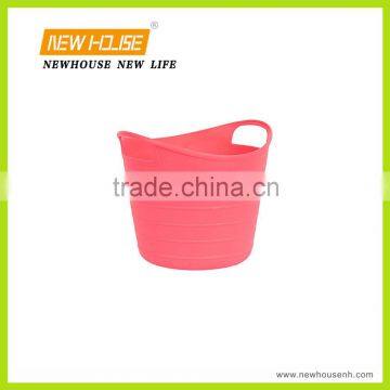 Colored Soft PE Laundry Baskets with Handle