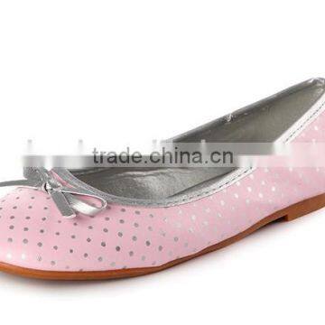 2 Colorways Dots Printed TPR Sole Fancy Sweet Cheap Ballerina Shoe Girls Belly Pump Shoes Ballet Flats Shoes Kids 2016 photo-2