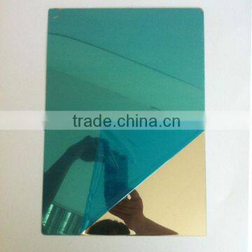 Glossy metal plate for hot laminating