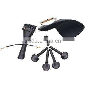 4/4 Violin Chin Rest Chinrest With Tuning Peg Tailpiece Fine Tuner Tailgut Endpin Violin Accessory Kit photo-2