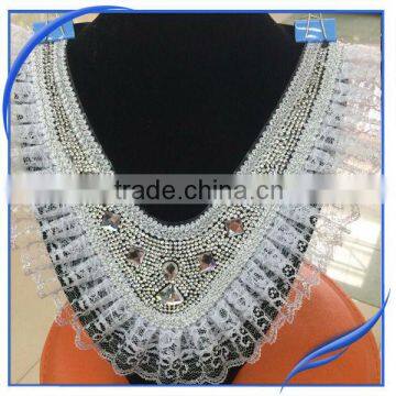 Nice quality hot fix handmade collar bead trim