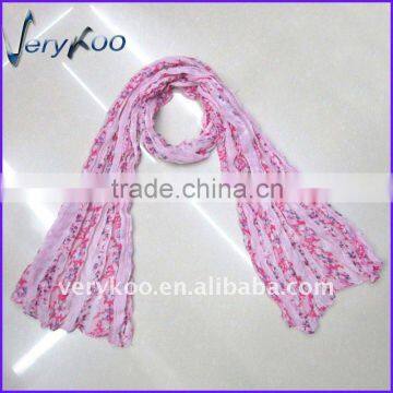 Good Flower Printed polyester Scarf (FCH-11315)