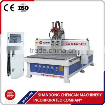 two heads simple ATC woodworking CNC router machine