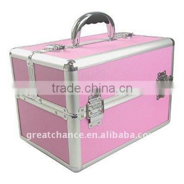 Professional Beauty Box Case Pink Salon Nail Cosmetic