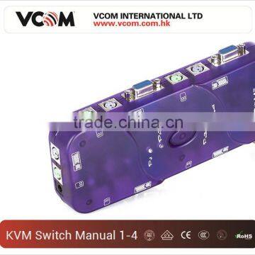 High Quality 1 to 4 Ports Push Button Auto KVM Switch photo-3