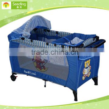 Foldable crib for baby, canopy portable baby crib, changing table baby rocking crib