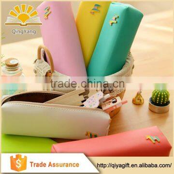 custom pu pencil case with zipper