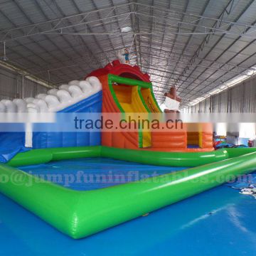 Rental inflatable water slide and Inflatable pool for children fun Inflatable water theme park for kids