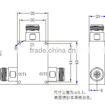 2-6G, 2 way Micro-strip RF Power Splitter/Divider