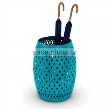 Aluminium /Elegant metal stools/Decorative stools/ Blue Colored Stool With Umbrella Stand Dual Usage Table