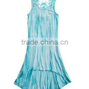 Fashion New Designer Cotton Tie Dye Girl's tank Dresses Summer kids Dresses