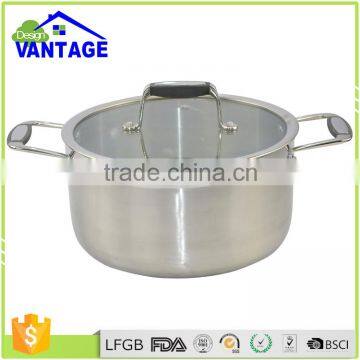 8pcs Saucepan, Frypan Stainless Steel Pot Non-stick Cookware Set With Clear Glass Lid photo-2