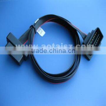 2015 new arrived obd male to female cable flat obd harness