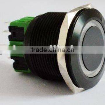 Ring Illuminated black colour Push Button Switch 22 (dia.22mm)