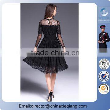 2016 Fashion Ladies Designer Floral Mesh Dress Sexy Mesh Dress for Women