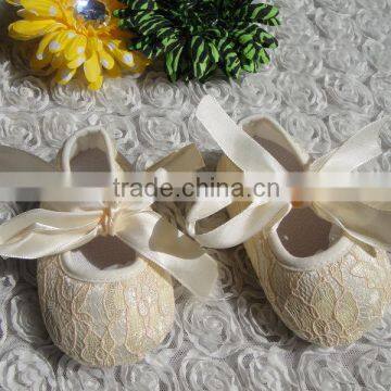 2016 Colored Butterfly Design Baby Walker Shoes, Toddler Girls Lace Fabric Soft Sole Shoes, Children's Boutique Shoes