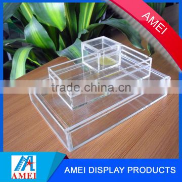 2016 custom made small clear acrylic box with lid with 10*10*8cm size or customized