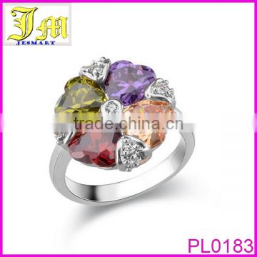 Fashion Jewelry Woman's White Sapphire 10KT Yellow Gold Filled Ring Gift