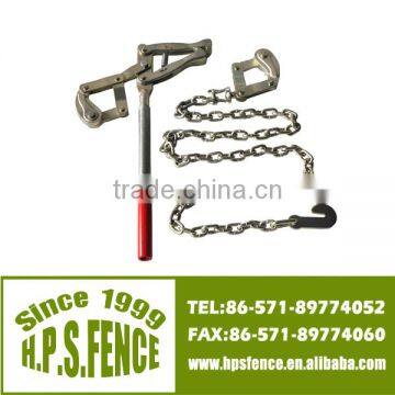 (China manufacturer) High tensile electric fencing wire chain grab puller with 1.2m galvanised chain