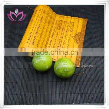 Only Polished Semi-Precious Jade Hand Balls Health Care Tool