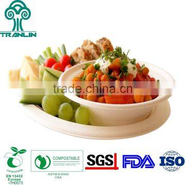 Tree Free Biodegradable Wheat Straw Disposable Hot Soup Salad Deep Paper Bowl