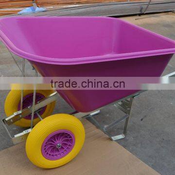 Heavy duty construction foldable wheelbarrow