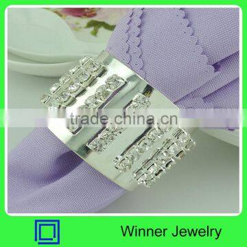 made in China new design wholesale rhinestone napkin rings for wedding