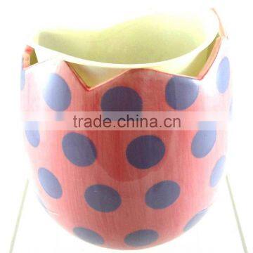 Custom EASTER EGG VASE Ceramic Mars Planter Rabbit Basket photo-2