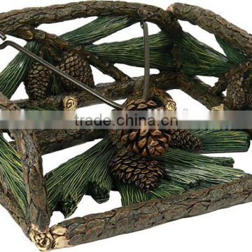 Personalized Handmade Painted Decorative Poly Resin Pine Cone Napkin Holder