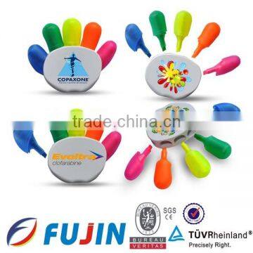 Hand finger palm shape stationery highlighter pens many colors fluorescent marker pen for Children/Funny pens for promotion for