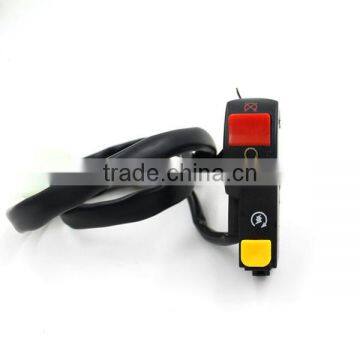 Universal 12V/10A Motorcycle Hazard Light Flameout 2 Switches Buttons With 4 Wires CA1T Headlight Horn Multifunction Switch photo-2