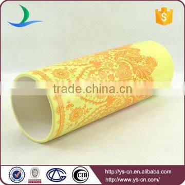 Yellow Glazed Ceramic Table Vase Home Decoration photo-3