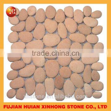 2016 2-3cm Red Natural Unpolished Pebble Stone Tile