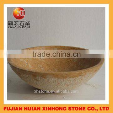 Indoor and Outdoor Used Deep Marble Stone Basin in Beige Stone photo-2