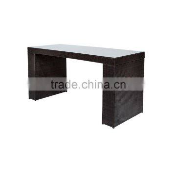 Bar Table Set With Barstools 7 Piece Outdoor Wicker Patio Furniture photo-3