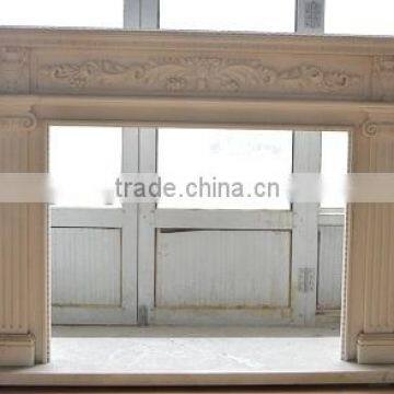 Decorative Indoor Marble Fireplace Frame With Mysterious Figure Design photo-4