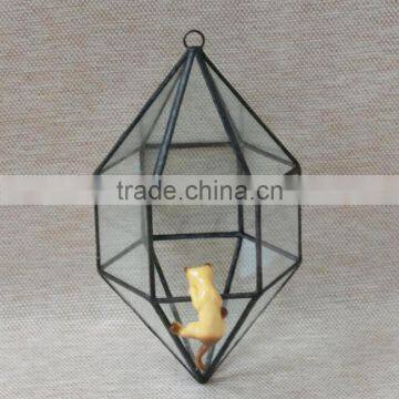 Indoor Decor Hanging Geometric Glass Terrarium Irregular Hanging Greenhouse photo-3